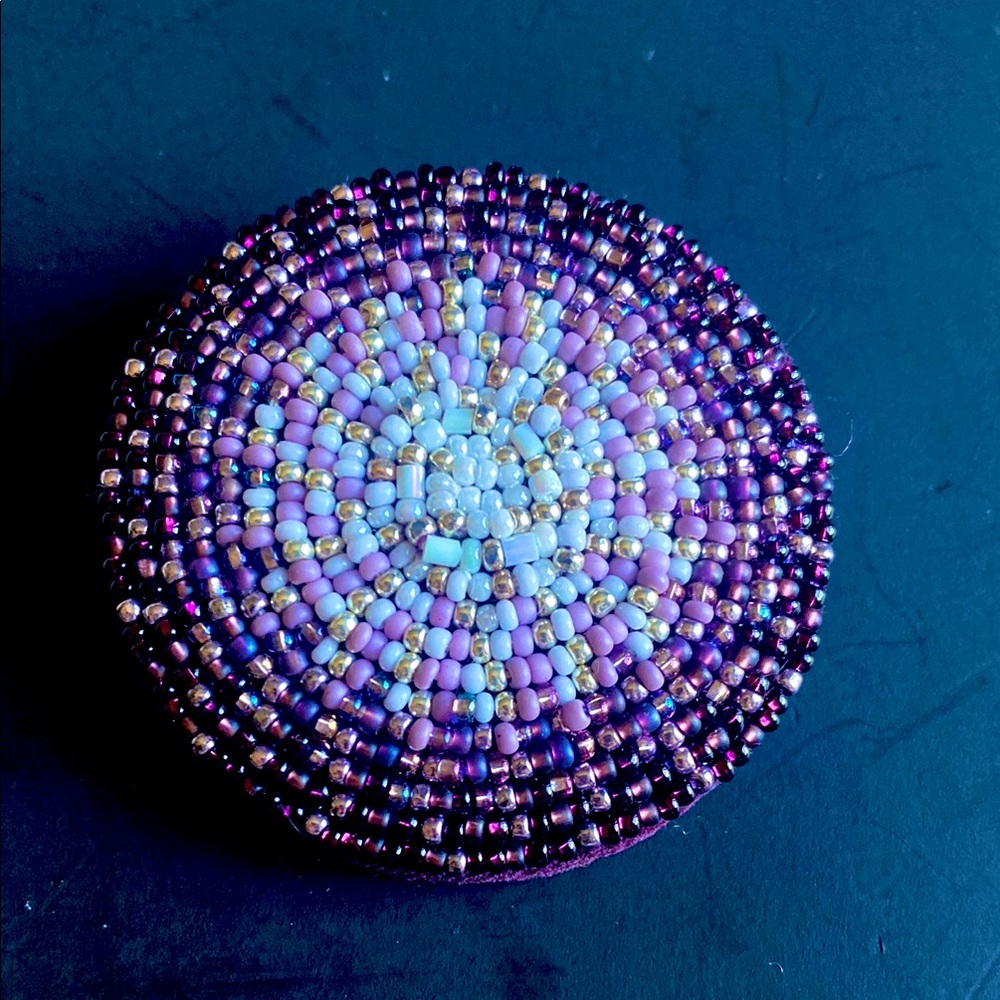 Purple Beaded Circular Accessory